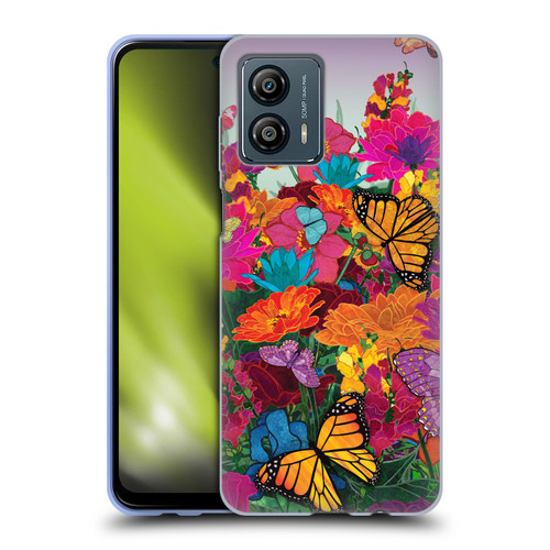 Suzan Lind Butterflies Garden Soft Gel Case for Motorola Moto G53 5G