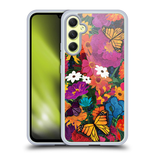 Suzan Lind Butterflies Flower Collage Soft Gel Case for Samsung Galaxy A34 5G