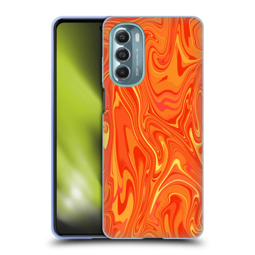 Suzan Lind Marble 2 Orange Soft Gel Case for Motorola Moto G Stylus 5G (2022)