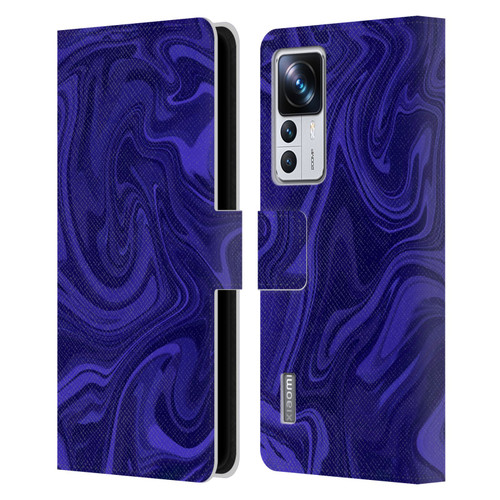 Suzan Lind Marble Indigo Leather Book Wallet Case Cover For Xiaomi 12T Pro