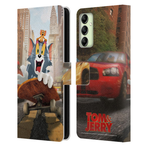 Tom And Jerry Movie (2021) Graphics Best Of Enemies Leather Book Wallet Case Cover For Samsung Galaxy A14 5G