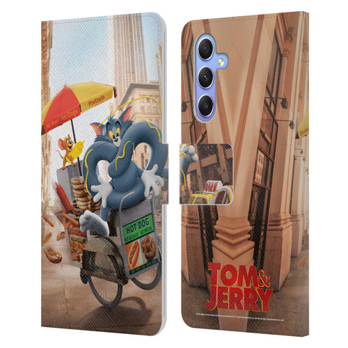 Tom And Jerry Movie (2021) Graphics Real World New Twist Leather Book Wallet Case Cover For Samsung Galaxy A34 5G