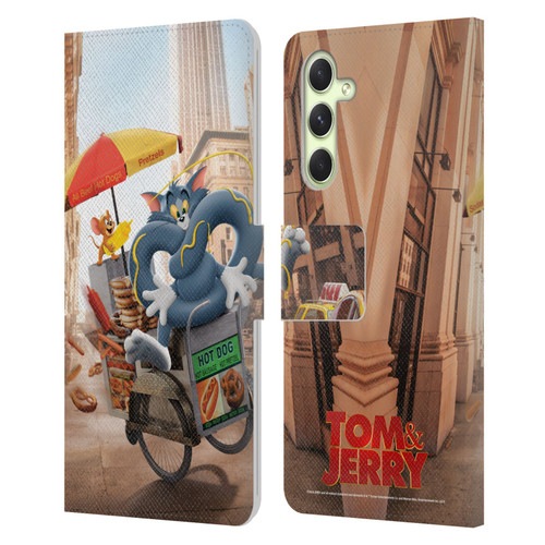 Tom And Jerry Movie (2021) Graphics Real World New Twist Leather Book Wallet Case Cover For Samsung Galaxy A54 5G