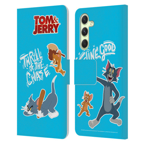 Tom And Jerry Movie (2021) Graphics Characters 2 Leather Book Wallet Case Cover For Samsung Galaxy A54 5G