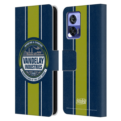 Seinfeld Graphics Vandelay Industries Leather Book Wallet Case Cover For Motorola Edge 30 Neo 5G