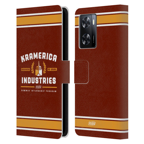 Seinfeld Graphics Kramerica Industries Leather Book Wallet Case Cover For OPPO A57s