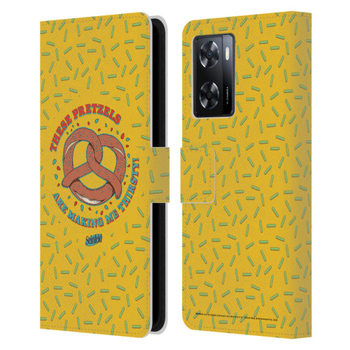 Seinfeld Graphics These Pretzels Leather Book Wallet Case Cover For OPPO A57s