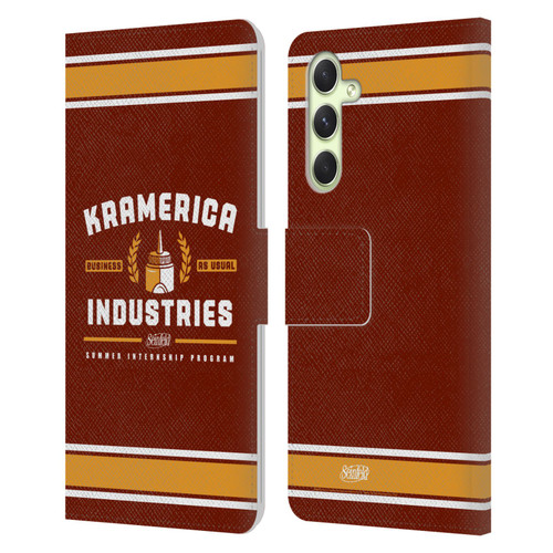 Seinfeld Graphics Kramerica Industries Leather Book Wallet Case Cover For Samsung Galaxy A54 5G