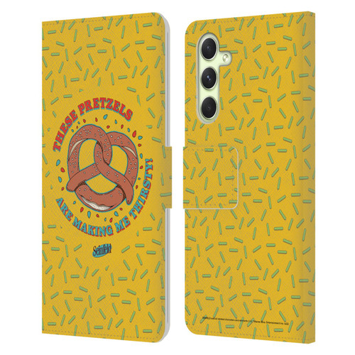 Seinfeld Graphics These Pretzels Leather Book Wallet Case Cover For Samsung Galaxy A54 5G