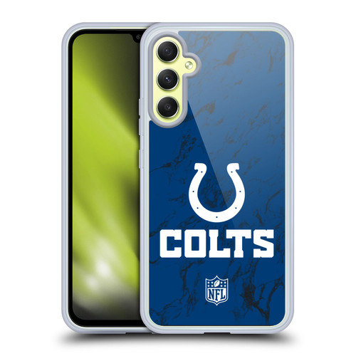 NFL Indianapolis Colts Graphics Coloured Marble Soft Gel Case for Samsung Galaxy A34 5G