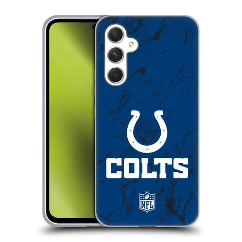 NFL Indianapolis Colts Graphics Coloured Marble Soft Gel Case for Samsung Galaxy A54 5G