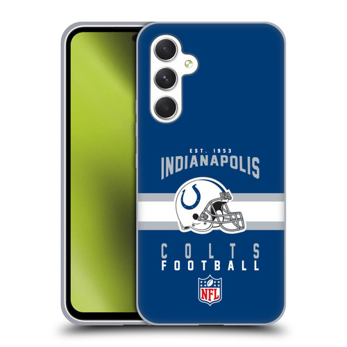 NFL Indianapolis Colts Graphics Helmet Typography Soft Gel Case for Samsung Galaxy A54 5G