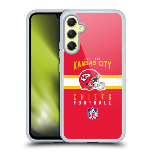 NFL Kansas City Chiefs Graphics Helmet Typography Soft Gel Case for Samsung Galaxy A34 5G
