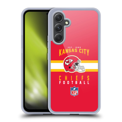 NFL Kansas City Chiefs Graphics Helmet Typography Soft Gel Case for Samsung Galaxy A54 5G