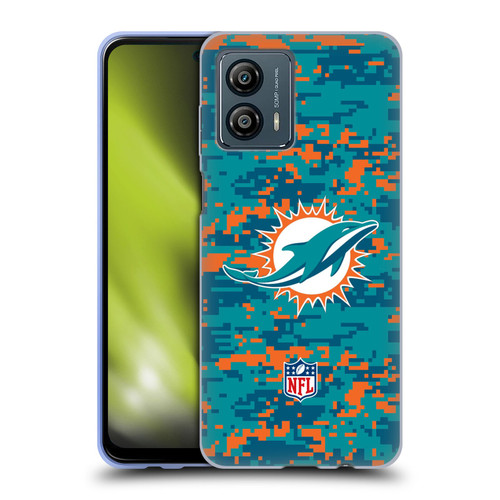 NFL Miami Dolphins Graphics Digital Camouflage Soft Gel Case for Motorola Moto G53 5G