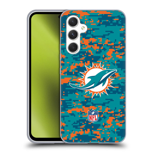 NFL Miami Dolphins Graphics Digital Camouflage Soft Gel Case for Samsung Galaxy A54 5G