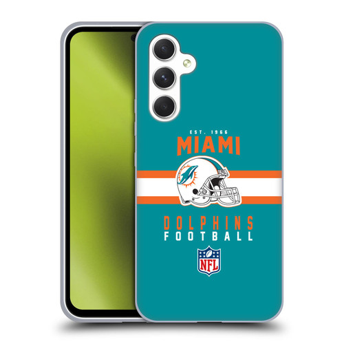 NFL Miami Dolphins Graphics Helmet Typography Soft Gel Case for Samsung Galaxy A54 5G