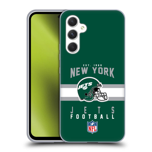 NFL New York Jets Graphics Helmet Typography Soft Gel Case for Samsung Galaxy A54 5G