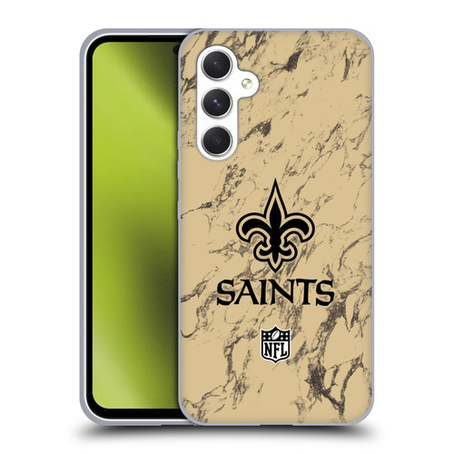 NFL New Orleans Saints Graphics Coloured Marble Soft Gel Case for Samsung Galaxy A54 5G