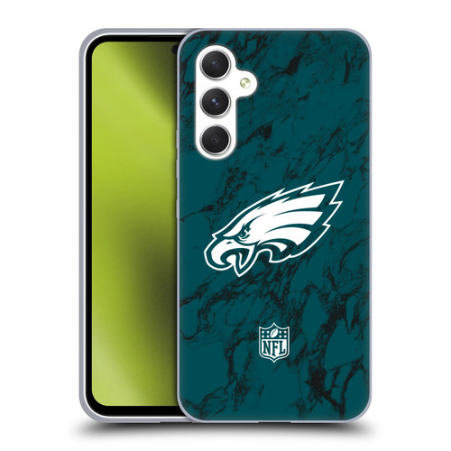 NFL Philadelphia Eagles Graphics Coloured Marble Soft Gel Case for Samsung Galaxy A54 5G