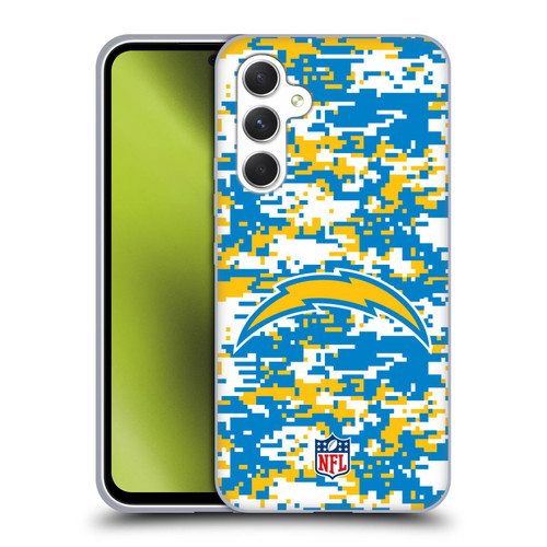 NFL Los Angeles Chargers Graphics Digital Camouflage Soft Gel Case for Samsung Galaxy A54 5G