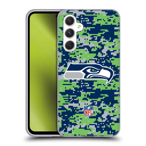 NFL Seattle Seahawks Graphics Digital Camouflage Soft Gel Case for Samsung Galaxy A54 5G