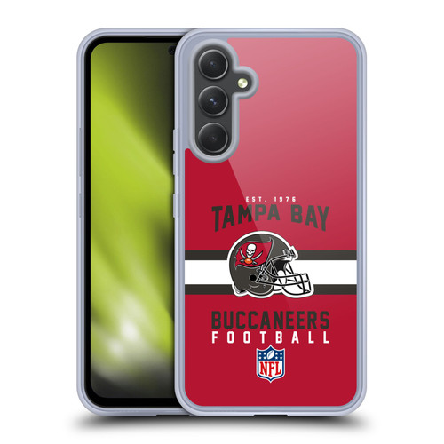 NFL Tampa Bay Buccaneers Graphics Helmet Typography Soft Gel Case for Samsung Galaxy A54 5G