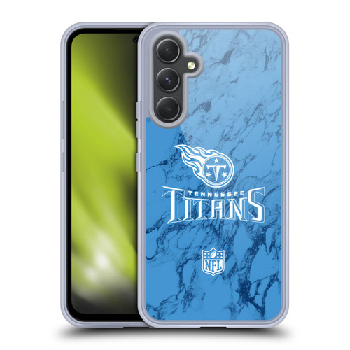 NFL Tennessee Titans Graphics Coloured Marble Soft Gel Case for Samsung Galaxy A54 5G