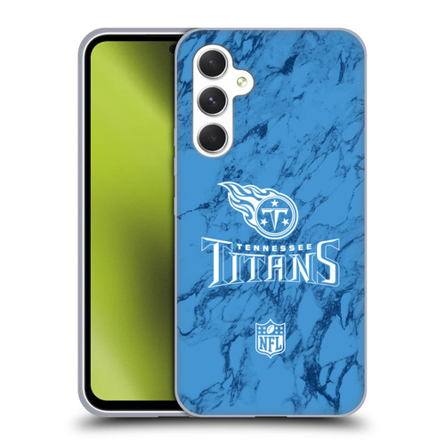 NFL Tennessee Titans Graphics Coloured Marble Soft Gel Case for Samsung Galaxy A54 5G