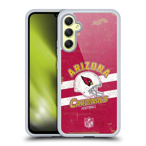 NFL Arizona Cardinals Logo Art Helmet Distressed Soft Gel Case for Samsung Galaxy A34 5G