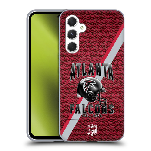 NFL Atlanta Falcons Logo Art Football Stripes Soft Gel Case for Samsung Galaxy A54 5G