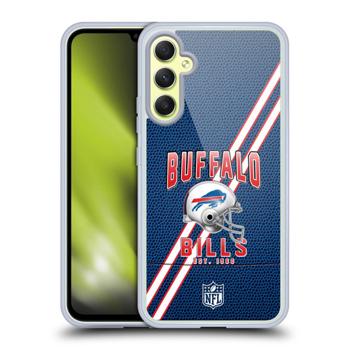 NFL Buffalo Bills Logo Art Football Stripes Soft Gel Case for Samsung Galaxy A34 5G