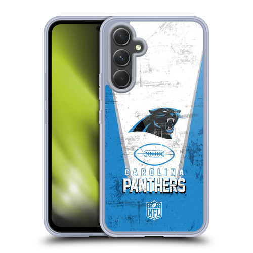 NFL Carolina Panthers Logo Art Banner Soft Gel Case for Samsung Galaxy A54 5G