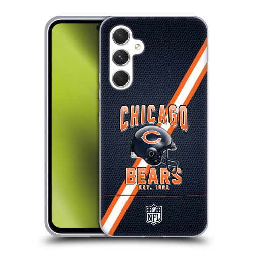 NFL Chicago Bears Logo Art Football Stripes Soft Gel Case for Samsung Galaxy A54 5G