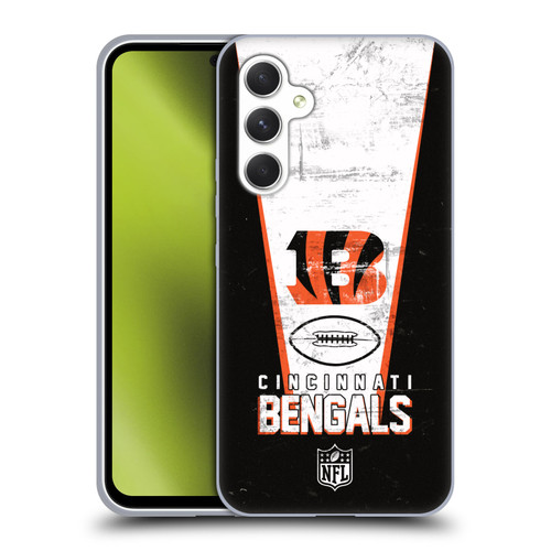 NFL Cincinnati Bengals Logo Art Banner Soft Gel Case for Samsung Galaxy A54 5G