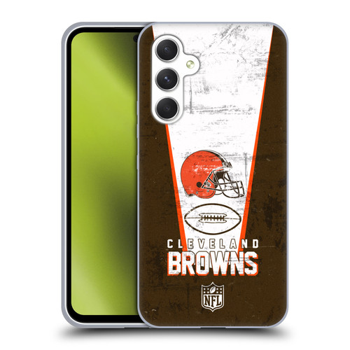 NFL Cleveland Browns Logo Art Banner Soft Gel Case for Samsung Galaxy A54 5G