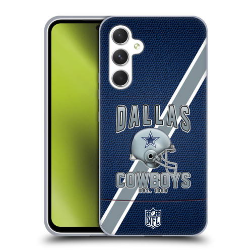 NFL Dallas Cowboys Logo Art Football Stripes Soft Gel Case for Samsung Galaxy A54 5G