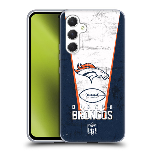 NFL Denver Broncos Logo Art Banner Soft Gel Case for Samsung Galaxy A54 5G