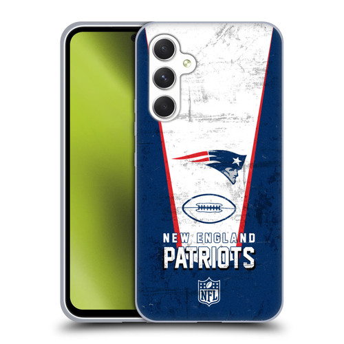NFL New England Patriots Logo Art Banner Soft Gel Case for Samsung Galaxy A54 5G