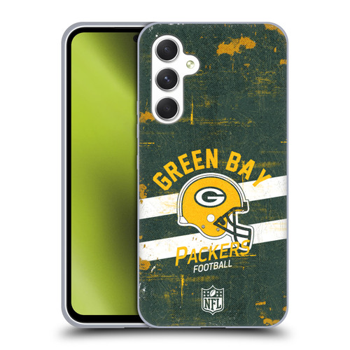 NFL Green Bay Packers Logo Art Helmet Distressed Soft Gel Case for Samsung Galaxy A54 5G