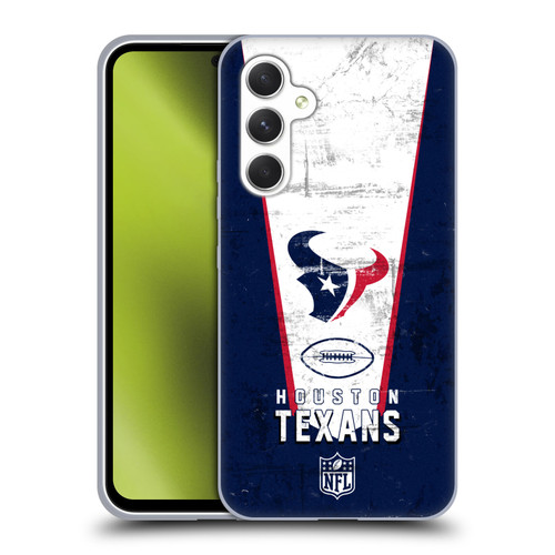 NFL Houston Texans Logo Art Banner Soft Gel Case for Samsung Galaxy A54 5G