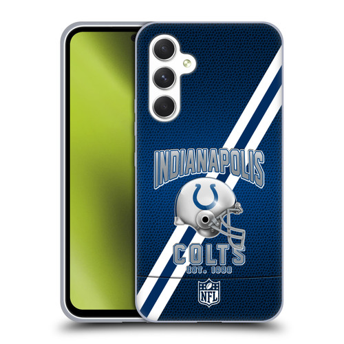 NFL Indianapolis Colts Logo Art Football Stripes Soft Gel Case for Samsung Galaxy A54 5G