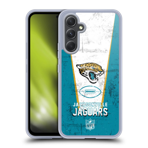 NFL Jacksonville Jaguars Logo Art Banner Soft Gel Case for Samsung Galaxy A54 5G