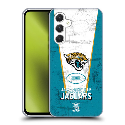 NFL Jacksonville Jaguars Logo Art Banner Soft Gel Case for Samsung Galaxy A54 5G