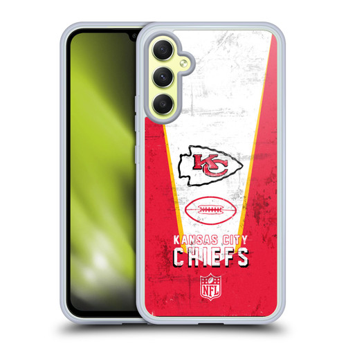 NFL Kansas City Chiefs Logo Art Banner Soft Gel Case for Samsung Galaxy A34 5G