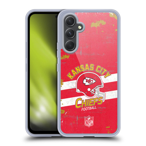 NFL Kansas City Chiefs Logo Art Helmet Distressed Soft Gel Case for Samsung Galaxy A54 5G