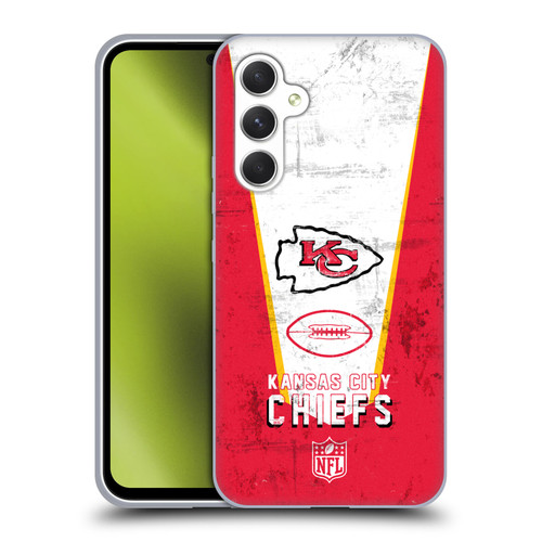 NFL Kansas City Chiefs Logo Art Banner Soft Gel Case for Samsung Galaxy A54 5G