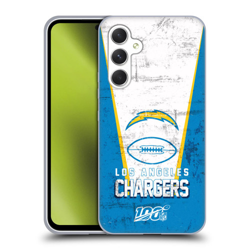 NFL Los Angeles Chargers Logo Art Banner Soft Gel Case for Samsung Galaxy A54 5G