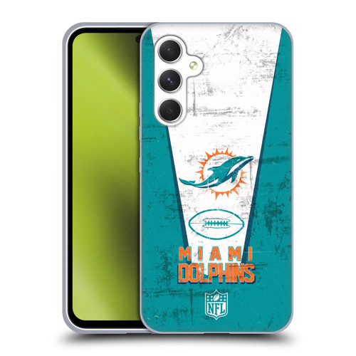 NFL Miami Dolphins Logo Art Banner Soft Gel Case for Samsung Galaxy A54 5G