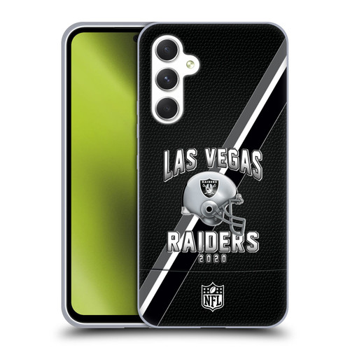 NFL Las Vegas Raiders Logo Art Football Stripes 100th Soft Gel Case for Samsung Galaxy A54 5G